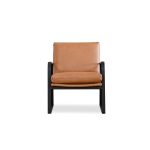 JAMESON Leather Lounge Chair Black Powder Coated Legs 9 JAMESON Leather Lounge Chair Black Powder Coated Legs