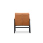 JAMESON Leather Lounge Chair Black Powder Coated Legs 11 JAMESON Leather Lounge Chair Black Powder Coated Legs