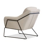 JASPER Cream Boucle Leather Lounge Chair Black Legs 9 JASPER Cream Boucle Leather Lounge Chair Black Legs