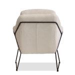 JASPER Cream Boucle Leather Lounge Chair Black Legs 10 JASPER Cream Boucle Leather Lounge Chair Black Legs