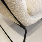 JASPER Cream Boucle Leather Lounge Chair Black Legs 12 JASPER Cream Boucle Leather Lounge Chair Black Legs