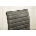 Gray Channel-Tufted Swivel Office Chair with Adjustable Seat Height 8 Gray Channel-Tufted Swivel Office Chair with Adjustable Seat Height