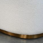 JUNIPER Opal White Fabric Lounge Chair Patina Bronze Base 12 JUNIPER Opal White Fabric Lounge Chair Patina Bronze Base