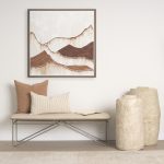 Jace Cream w/ Beige Stripe Lumbar Decorative Pillow Cover