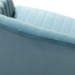 Jacinda Blue Velvet Modern Swivel Adjustable Height Task Chair 10 Jacinda Blue Velvet Modern Swivel Adjustable Height Task Chair
