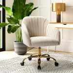Jacinda Tan Velvet Swivel Modern Adjustable Height Office Task Chair 6 Jacinda Tan Velvet Swivel Modern Adjustable Height Office Task Chair
