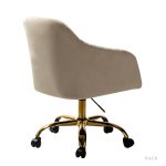 Jacinda Tan Velvet Swivel Modern Adjustable Height Office Task Chair 8 Jacinda Tan Velvet Swivel Modern Adjustable Height Office Task Chair