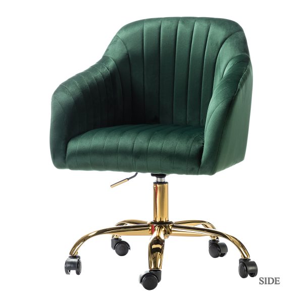 Jacinda Velvet Swivel Adjustable Modern Home Office Task Chair