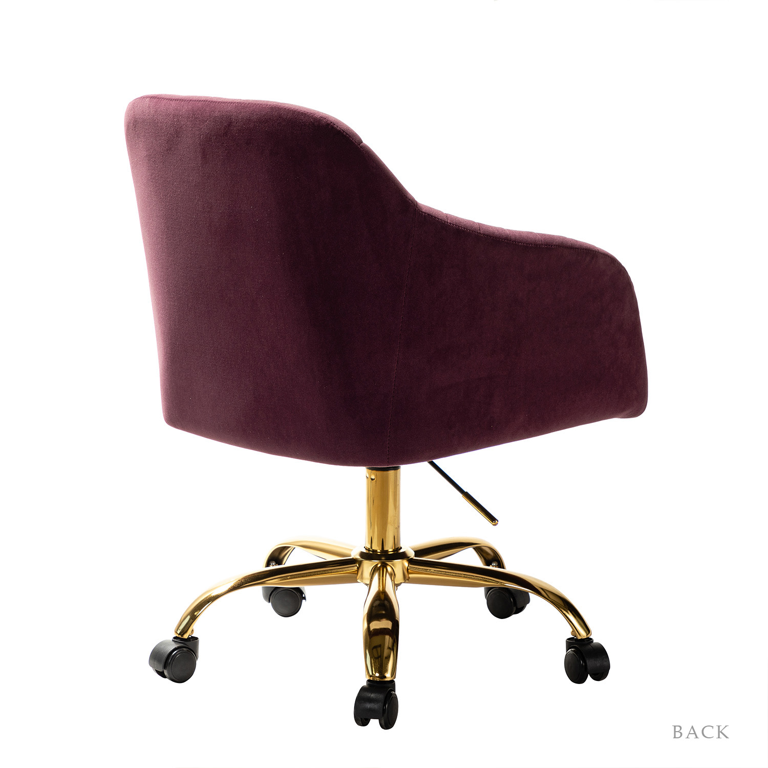 Jacinda Velvet Swivel Modern Adjustable Height Task Office Chair 3 Jacinda Velvet Swivel Modern Adjustable Height Task Office Chair - Image 3