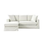 Jacindo Farmhouse Linen Blend Reversible Chaise Slipcovered Sectional