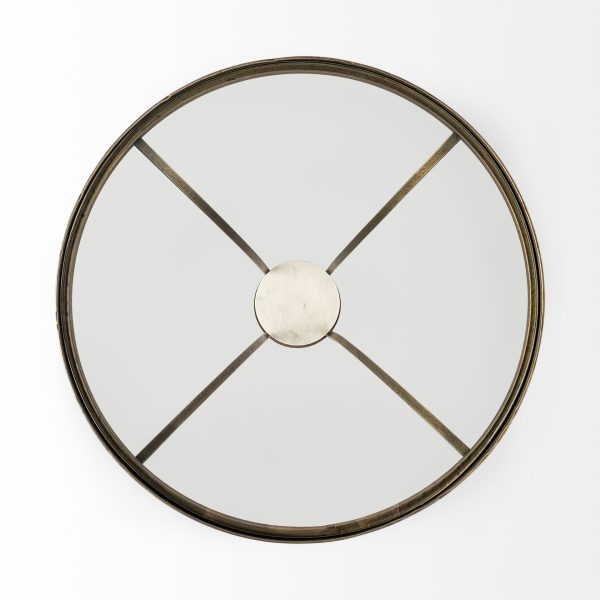 Jacinta II 21 Round Glass Top Metal and Marble Pedestal EndSide Table 4