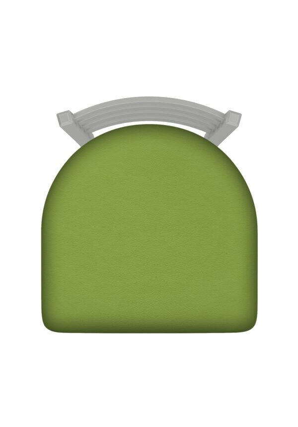 Jackie 25 Inch Counter Stool with Anodized Nickel Finish and Canter Kiwi Green Seat 2