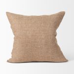 Jacklyn Brown Linen Square Decorative Pillow Cover