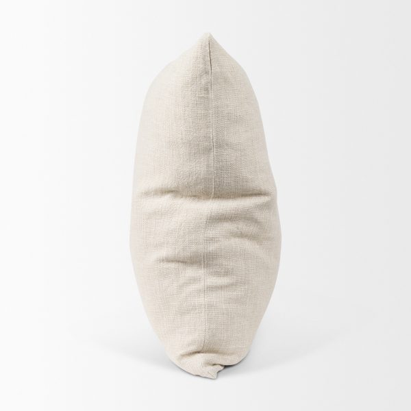 Jacklyn Cream Linen Square Decorative Pillow Cover 5