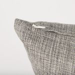 Jacklyn Grey Linen Square Decorative Pillow Cover