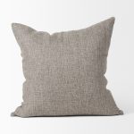 Jacklyn Grey Linen Square Decorative Pillow Cover