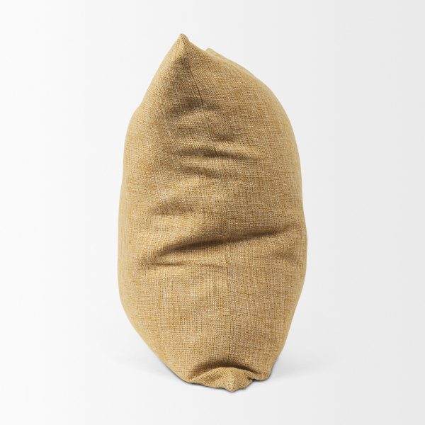 Jacklyn Mustard Linen Square Decorative Pillow Cover 4