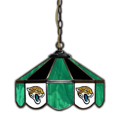 Jacksonville Jaguars 14 inch Handcrafted Stained Glass Pub Light