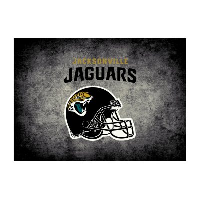 Jacksonville Jaguars 8x11 Distressed Area Rug