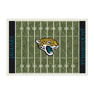 Jacksonville Jaguars 8x11 Football Field Premium Nylon Area Rug