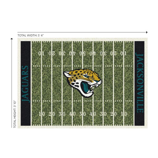 Jacksonville Jaguars Homefield 4x6 Football Field Area Rug 2