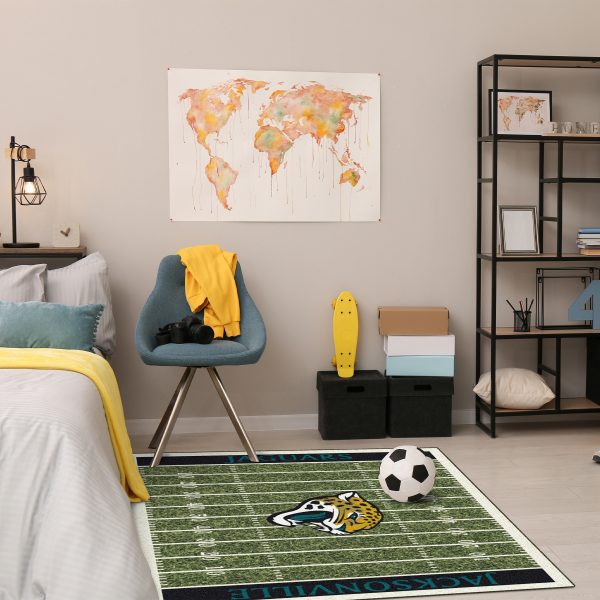 Jacksonville Jaguars Homefield 4x6 Football Field Area Rug 4