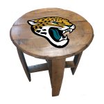 Jacksonville Jaguars NFL Authentic Oak Whiskey Barrel Side Table