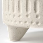 Jacob I Short White Ceramic Smiling Face Vase