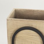 Jadine Set of 2 Beige Wood w/ Black Metal Arch Frames