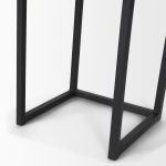 Jadine Set of 2 Medium Brown Wood w/ Black Metal Rectangle Frames