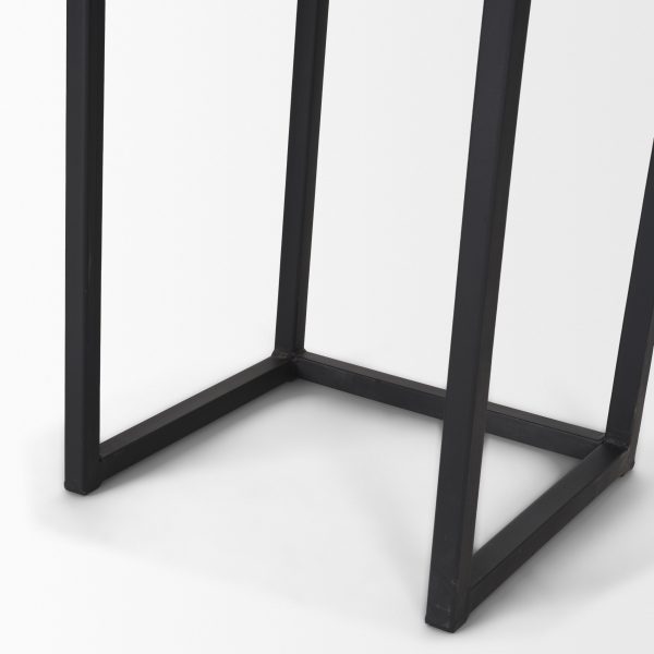 Jadine Set of 2 Medium Brown Wood w Black Metal Rectangle Frames 9