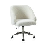 Jahwe Ivory Sherpa Golden Frame Ergonomic Swivel Task Chair 7 Jahwe Ivory Sherpa Golden Frame Ergonomic Swivel Task Chair