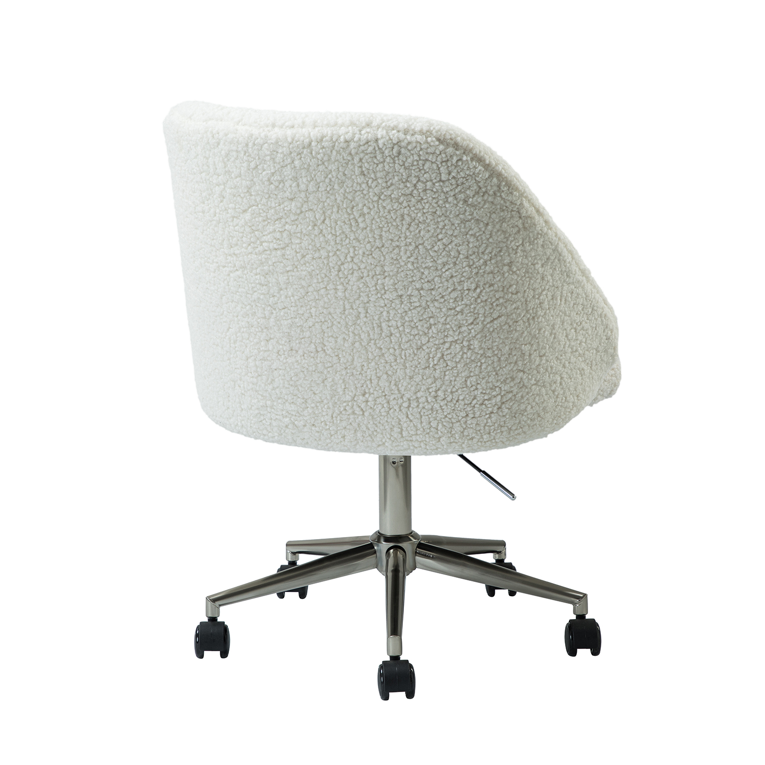 Jahwe Ivory Sherpa Golden Frame Ergonomic Swivel Task Chair 3 Jahwe Ivory Sherpa Golden Frame Ergonomic Swivel Task Chair - Image 3