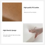 Jakob Camel Vegan Leather Button-Tufted Storage Bench 8 Jakob Camel Vegan Leather Button-Tufted Storage Bench