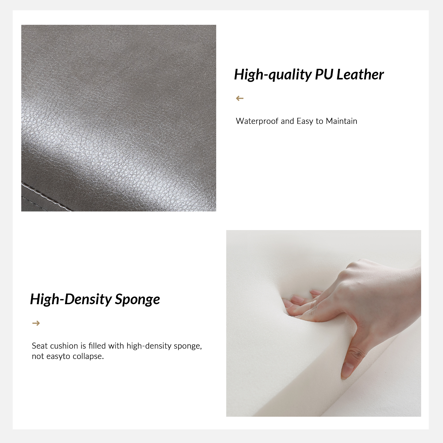 Jakob Grey Vegan Leather Button Tufted Storage Bench 3 Jakob Grey Vegan Leather Button Tufted Storage Bench - Image 3