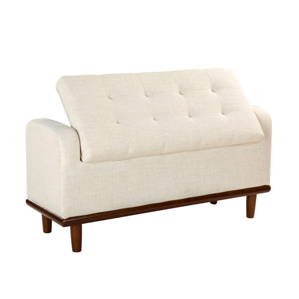 Jason Ivory Tufted Storage Bench 4
