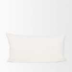 Jayden Cream w/ Black Print Linen Lumbar Decorative Pillow Cover