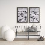 Jayden Cream w/ Black Print Linen Square Decorative Pillow Cover