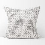 Jayden Cream w/ Black Print Linen Square Decorative Pillow Cover