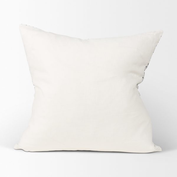 Jayden Cream w Black Print Linen Square Decorative Pillow Cover 5