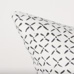 Jayden Cream w/ Black Print Linen Square Decorative Pillow Cover