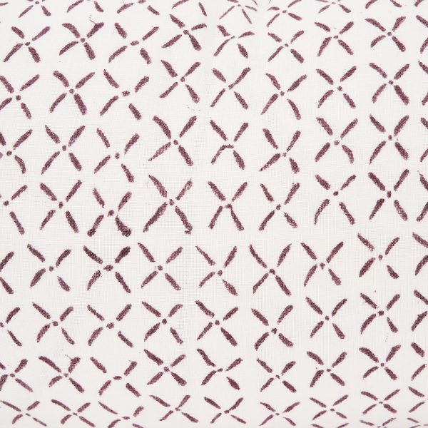Jayden Cream w Merlot Print Linen Lumbar Decorative Pillow Cover 6