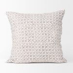 Jayden Cream w/ Merlot Print Linen Square Decorative Pillow Cover