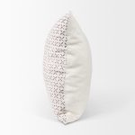 Jayden Cream w/ Merlot Print Linen Square Decorative Pillow Cover