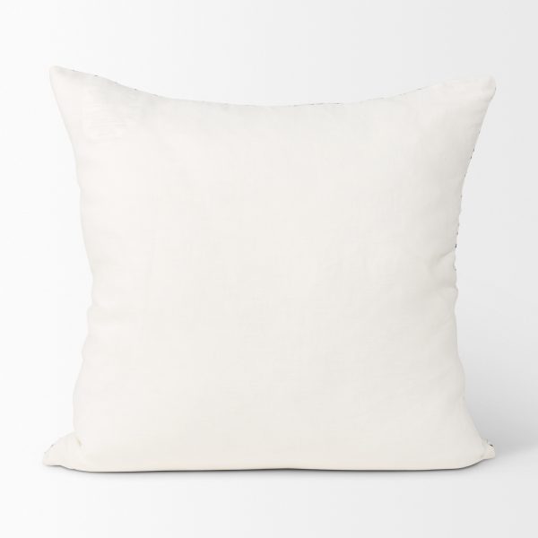 Jayden Cream w Merlot Print Linen Square Decorative Pillow Cover 4