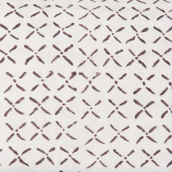 Jayden Cream w Merlot Print Linen Square Decorative Pillow Cover 6