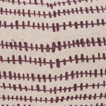 Jenna Beige w/ Merlot Print Linen Lumbar Decorative Pillow Cover