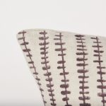 Jenna Beige w/ Merlot Print Linen Square Decorative Pillow Cover