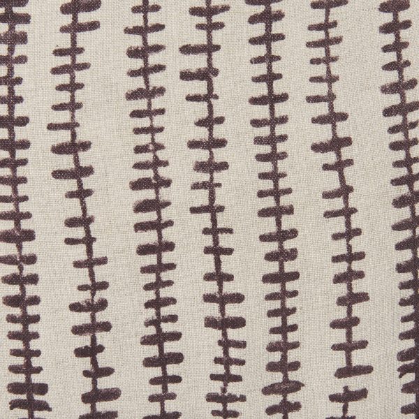 Jenna Beige w Merlot Print Linen Square Decorative Pillow Cover 6