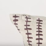 Jenna Beige w/ Merlot Print Linen Square Decorative Pillow Cover